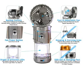 674276463632 5 STAR SUPER DEALS Solar Lantern Light Fan #2