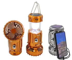 674276463632 5 STAR SUPER DEALS Solar Lantern Light Fan