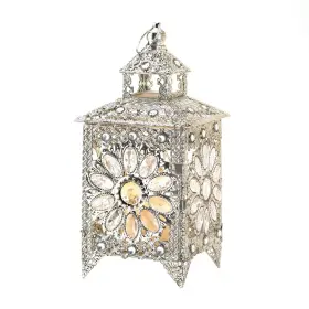 15226 ACCENT PLUS Crown Jewels Candle Lantern Iron Acrylic