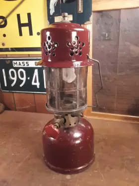 3705 AGM Antique Lantern American Gas Mica Globe