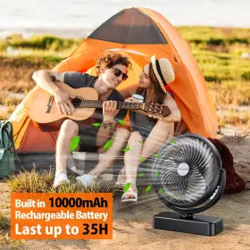 747839051666 AMACOOL Battery Camping Fan Led Usb #2