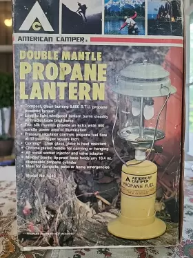 1042 AMERICAN CAMPER Double Mantle Propane Lantern Box #2