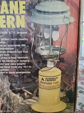 1042 AMERICAN CAMPER Double Mantle Propane Lantern Box #3
