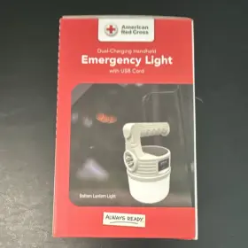 American Red Cross Rc062 Dual-charging Led Emergency Light Solar/usb White/gray