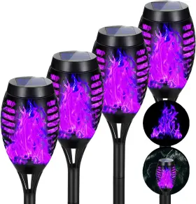 748521730487 AOUNQ Pack Solar Torch Lights Waterproof
