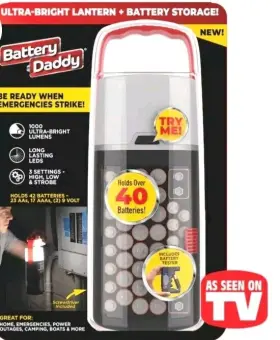 24001 AS SEEN ON TV Battery Daddy Storage Box Lantern Tester