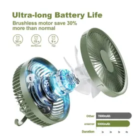 768497303041 ATKTTOP Camping Fan Led Lantern Rechargeable #2