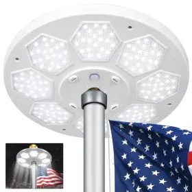 AURO-6 AUROLIT Flagpole Light Solar Updated Ultra Bright Led