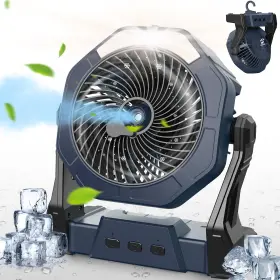 727309190385 AUSIC Misting Camping Runtime Cooling Fan