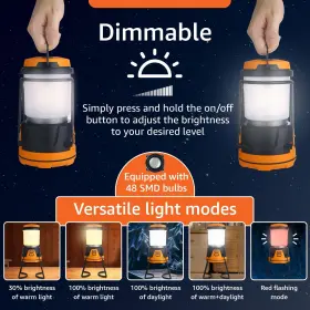 060906321338 AYL Rechargeable Led Camping Lantern Power Outdo #3