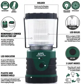 610098849278 AYL Starlight Led Camping Lantern Water Shock #3