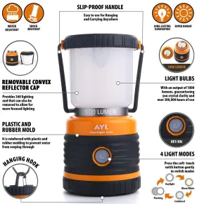 860005177233 AYL Led Camping Lantern Rechargeable Light Power #3