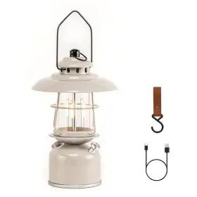 Ystl-ecl-tx-white BAMWUAN Classic Led Camping Lantern Battery