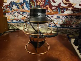 20230010007000 BARE BONES Railroad Lantern Led Antique #3