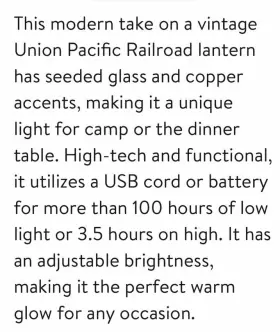 BARE282 BAREBONES LIVING Railroad Lantern #2