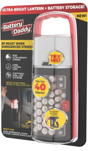 BADAL-MC12-4 BATTERY DADDY Ontel Lantern Lamp Organizer