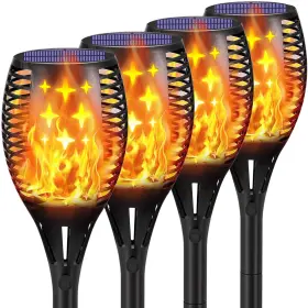 YY9605 BEBRANT Solar Lights Flickering Flames Torch Landsc