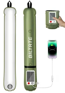 634562811165 BILTRTE Solar Camping Lights Rechargeable