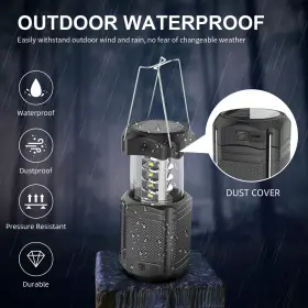 246118154721 BOOGOSTORE Camping Lantern Solar Crank Led Usb #2
