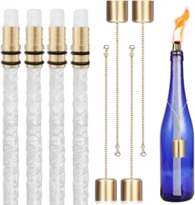 N0022 TORCH Ncyoew Wine Bottle Wicks Tiki Golden Kit