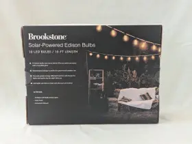 BSHC068 BROOKSTONE Solar Led Bulbs Camping Garden Walkway #2