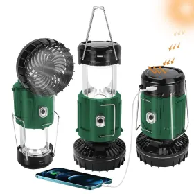 LANTERN-GREEN003 BUGPASS Solar Camping Fan Rechargeable