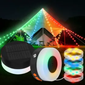 AOUS-TYNDC-014 CAMPING STRING LIGHTS OUTDOOR Solar Stowable