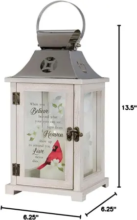 096069127185 CARSON Signs Heaven Cardinal Memorial Lantern #2
