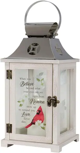 096069127185 CARSON Signs Heaven Cardinal Memorial Lantern