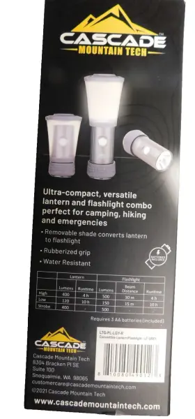 Flashlight CASCADE Mountain Led Convertible Lantern #3