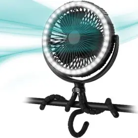 F004W CILIPULOY Rechargeable Camping Fan Battery Tent Light