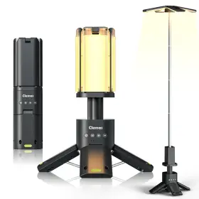 796926616219 CLEMAS Telescopic Camping Lights Rechargeable