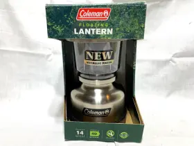 076501217605 COLEMAN Floating Lantern Metallic Finish Battery