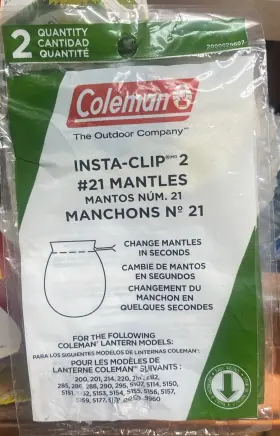 076501219777 COLEMAN Instaclip Lantern Mantles Total