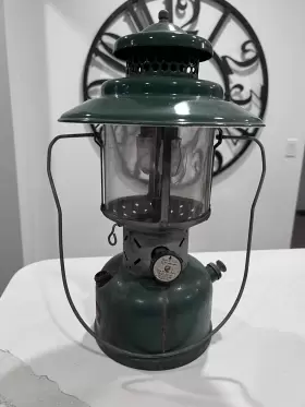 1951-A COLEMAN Lantern Big Hat Double Mantle Pyrex Globe #2
