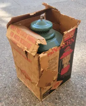 228E195 COLEMAN Big Hat Double Mantle Lantern Pyrex Box #2