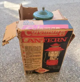 228E195 COLEMAN Big Hat Double Mantle Lantern Pyrex Box #3