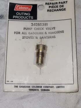 242B-5381 COLEMAN Lantern Stove Check Valve Stem