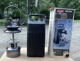 Coleman 285-746t Vintage 1995 Two Mantel Dual Fuel Lantern W. Hard Case Usa