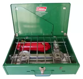 425E COLEMAN Dual Burner Camping Stove Fuel Tank Once