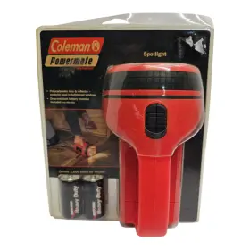 Coleman 5393c718 Powermate Spotlight Vintage Nos With D Batteries Red/black