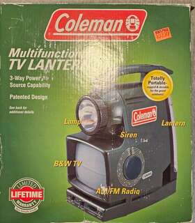 694202100363 COLEMAN Functional Tv Bright Lantern Box Radio