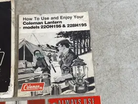 6E78 COLEMAN Lantern Booklets Advertisements Manuals Guides #3