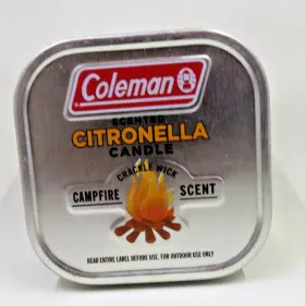 C7715A COLEMAN Citronella Candle Crackle Wick Campfire Scent