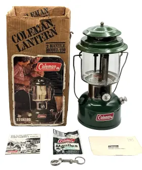 K195 COLEMAN Lantern Double Mantle Globe Box