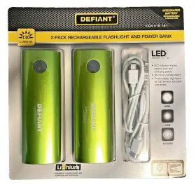 1004416161 DEFIANT Rechargeable Flashlight Power Bank Box