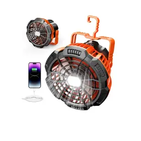 763344546312 DRCHOP Camping Fan Lantern Rechargeable Battery