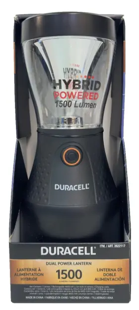 2622117 DURACELL Dual Power Solar Battery Plug Rechargeable