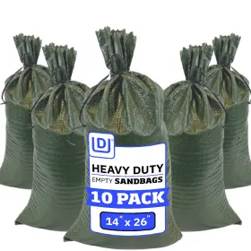 SB-1426GRN-10PK DURASACK Sand Bags Tie Strings Sandbags