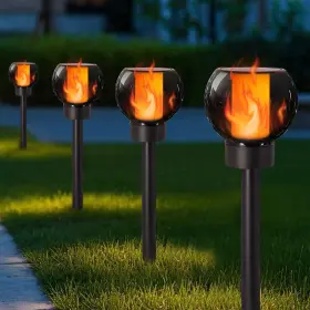 HYDC23620-4 DYNAMING Pack Solar Torch Lights Flickering Flame